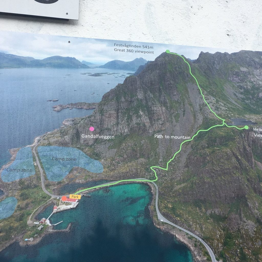 Festvågtind+Torsketunga+Trail+Map+Lofoten+Norway