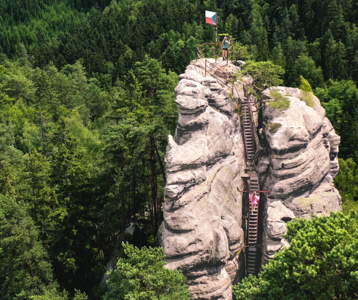 Hiking the Ruins of Střmen Castle in Teplice Rocks, Czech Republic